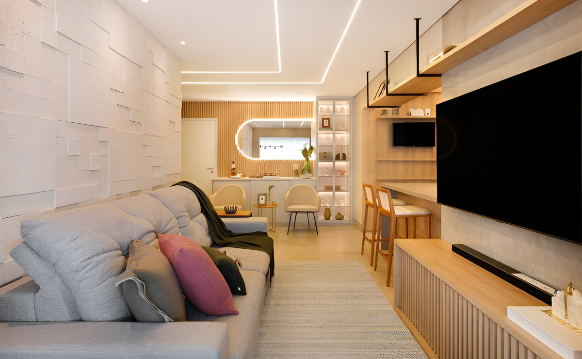 Casa com Luz Iluminação Linear LED
