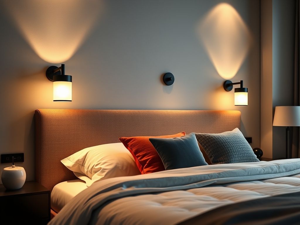 Arandelas para cabeceira de cama