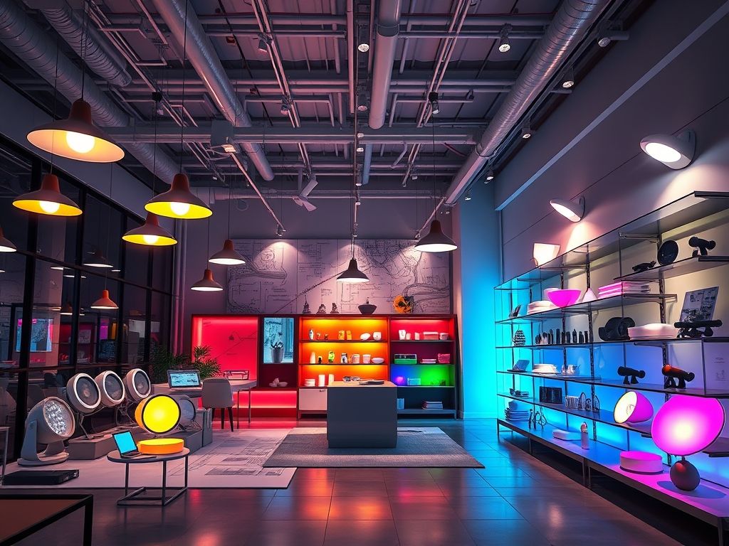 Como aplicar cores de luz para destacar produtos
