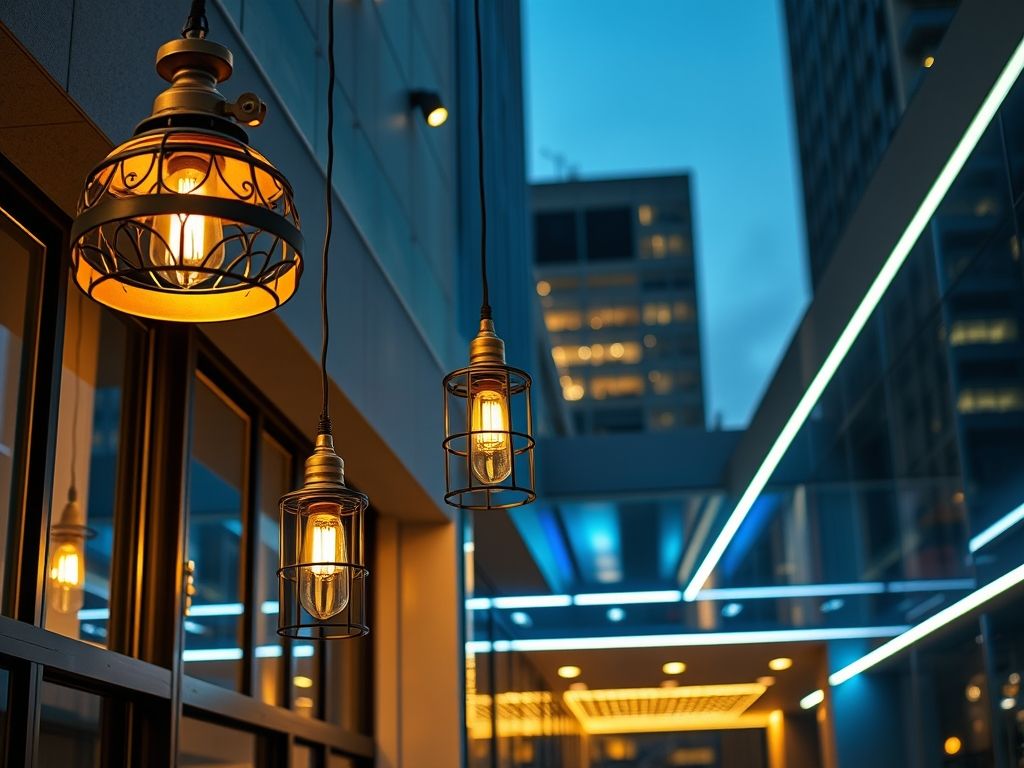 Como combinar luminárias vintage com LED moderno