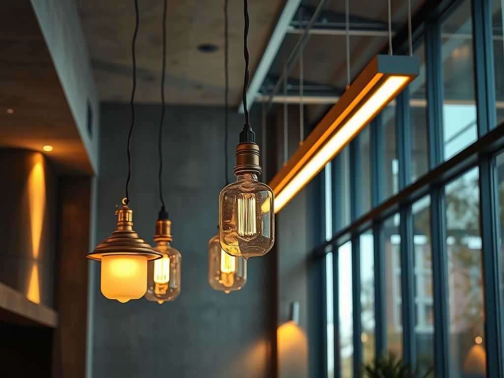 Como combinar luminárias vintage e perfis de LED