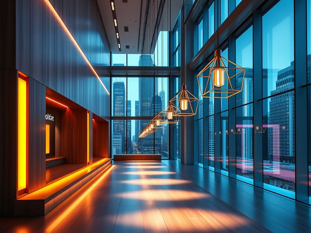 Como combinar perfis de LED inovadores e luminárias pendentes