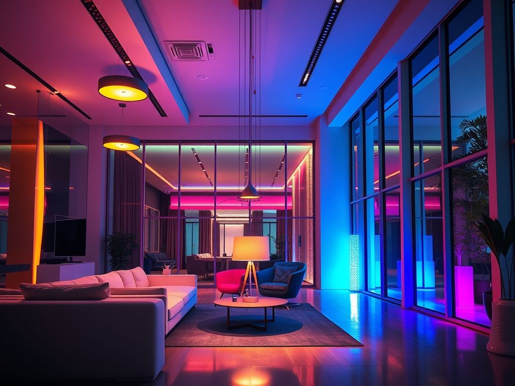 Como criar cenas de luz com cores variáveis para cada ambiente