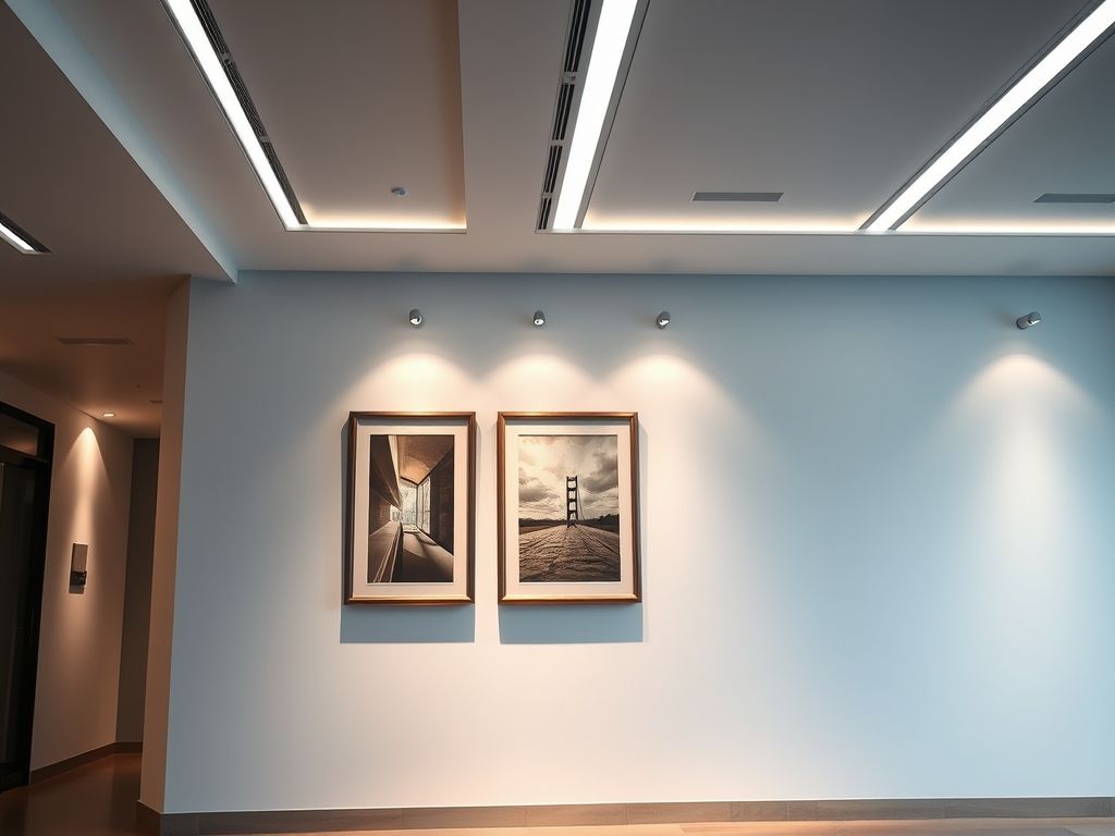 Como destacar quadros com perfis de LED embutidos