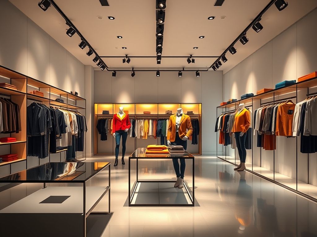 Como escolher iluminação para loja de roupas