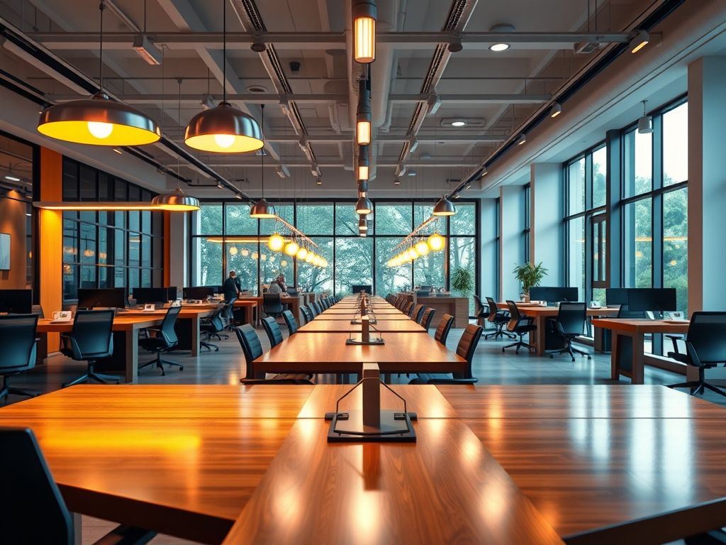 Como escolher luminária para coworking