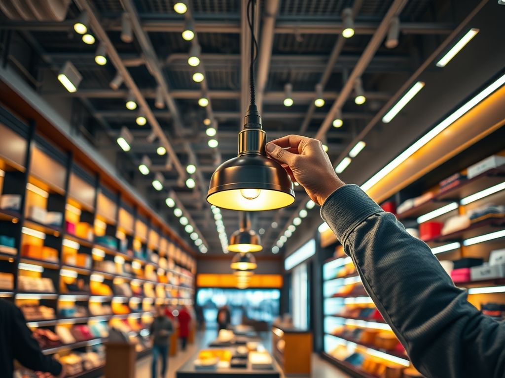 Como escolher luminária para mercado
