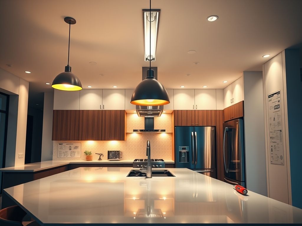 Como escolher luminárias de teto para cozinha moderna