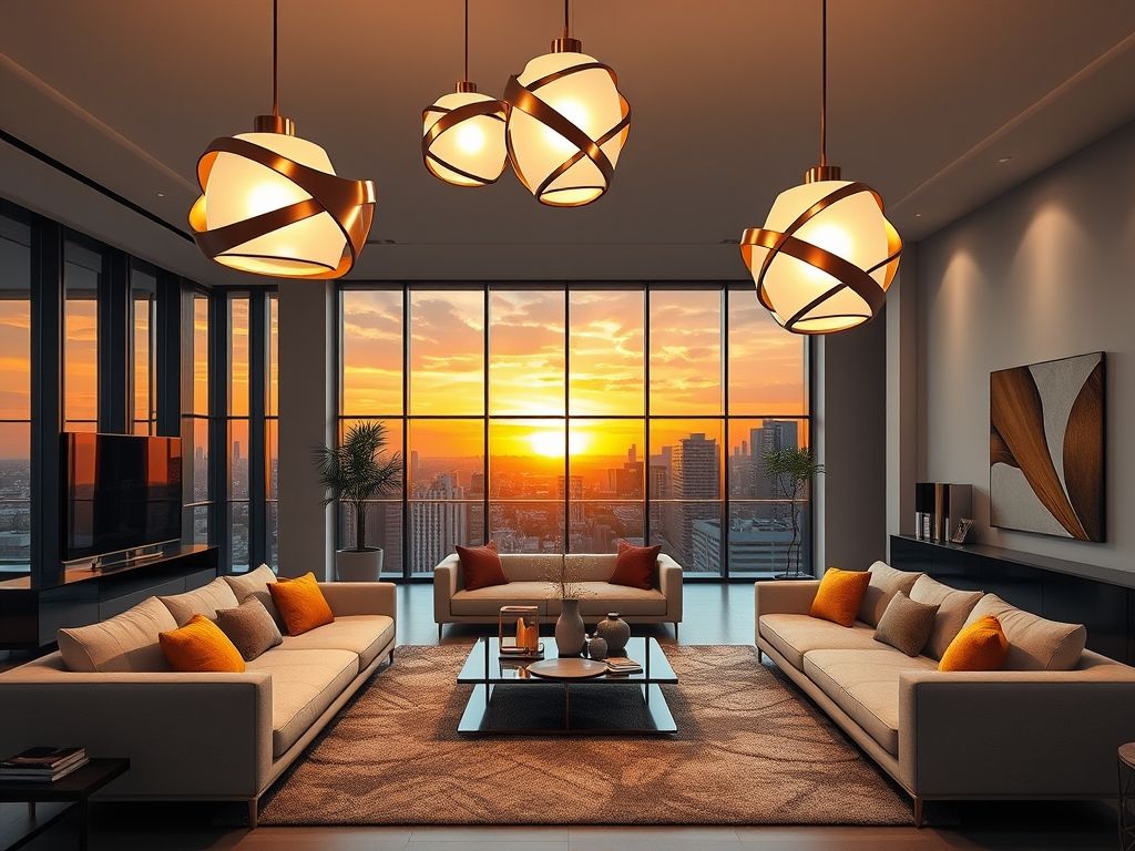 Como escolher luminárias esculturais para sala de estar