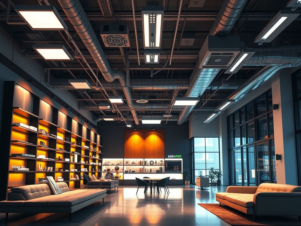 Como escolher luminárias LED para ambientes comerciais