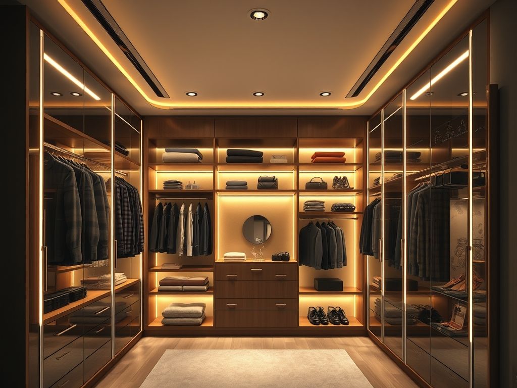 Como iluminar closets de forma eficiente e elegante