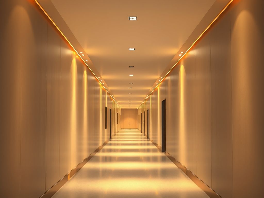Como iluminar corredores estreitos sem cansar a vista