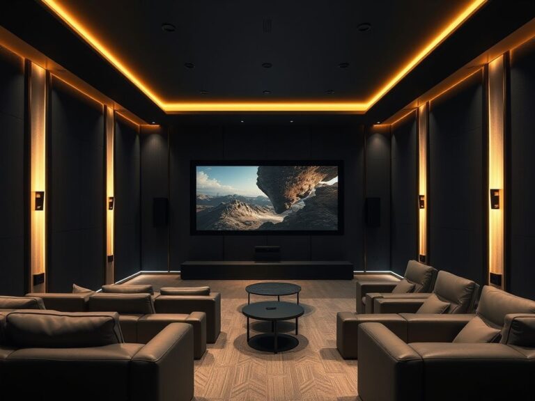 Como iluminar home theater?