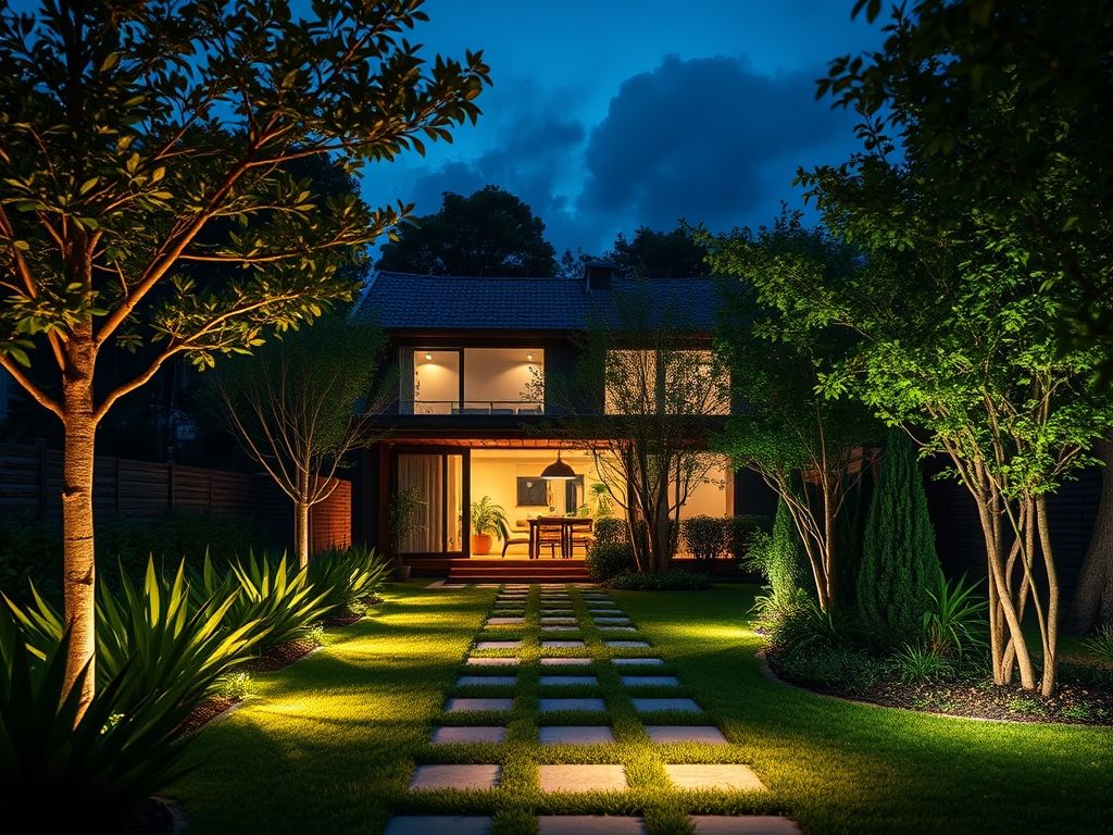 Como iluminar jardim externo?