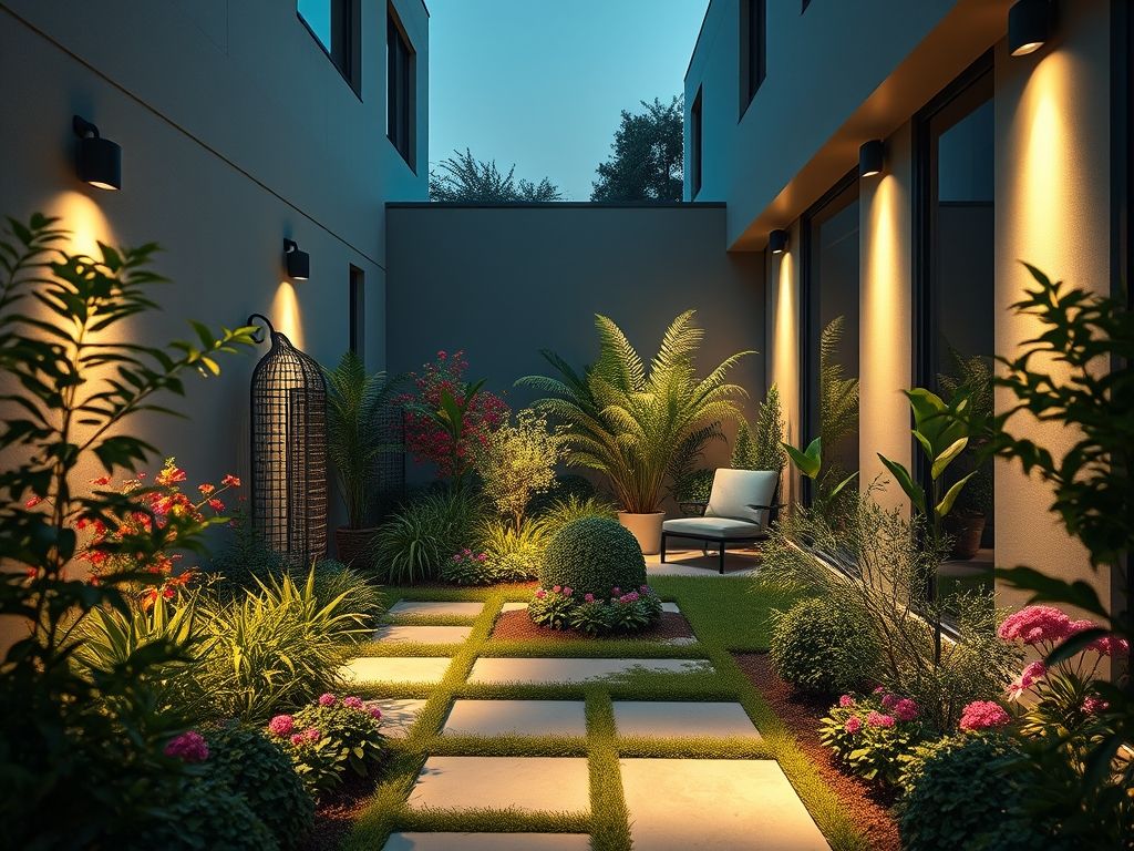 Como iluminar jardim pequeno?