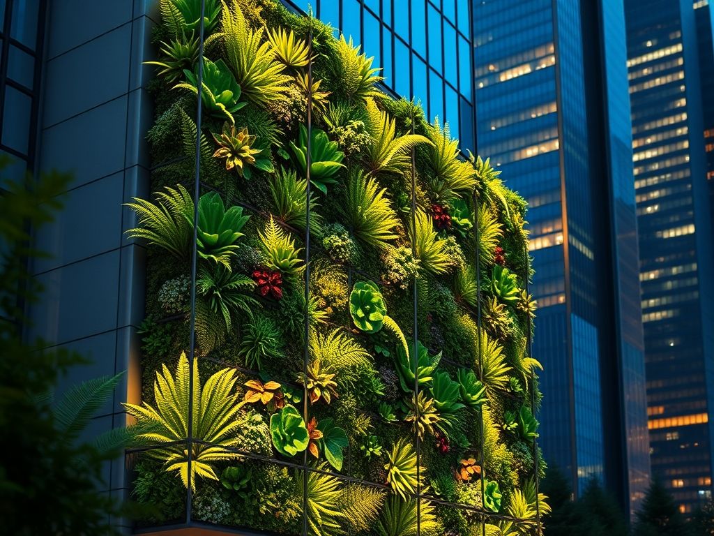 Como iluminar jardim vertical?
