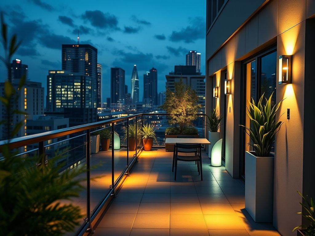 Como iluminar varandas externas com segurança