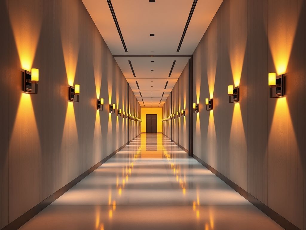 Como instalar arandelas em corredores longos