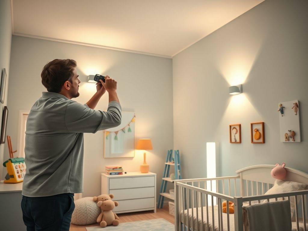 Como instalar arandelas em quartos de bebê