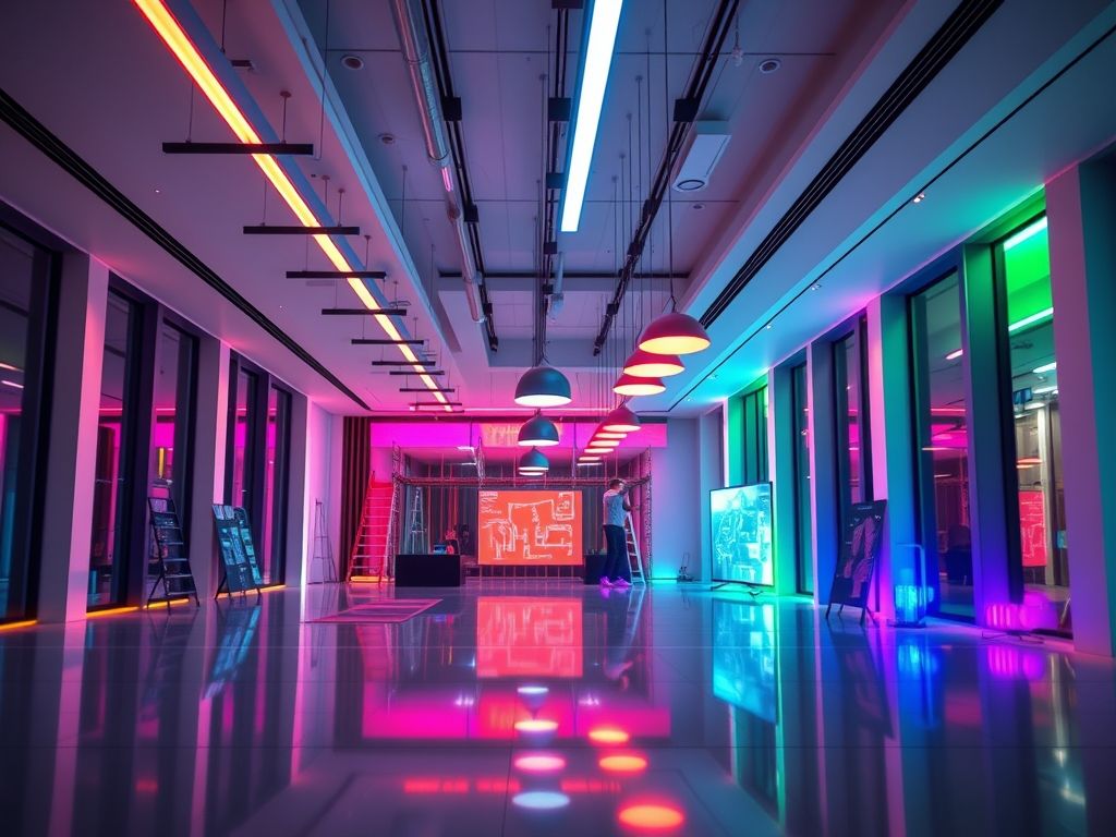 Como instalar iluminação com cores variáveis sem erros