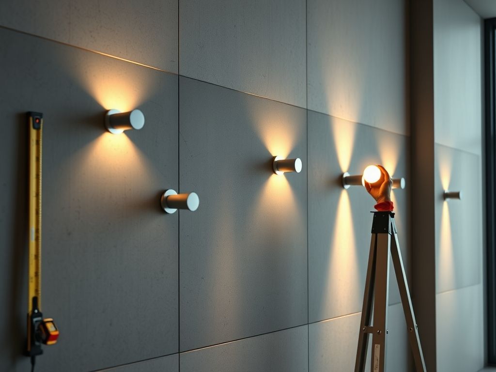 Como instalar luminárias de parede com precisão
