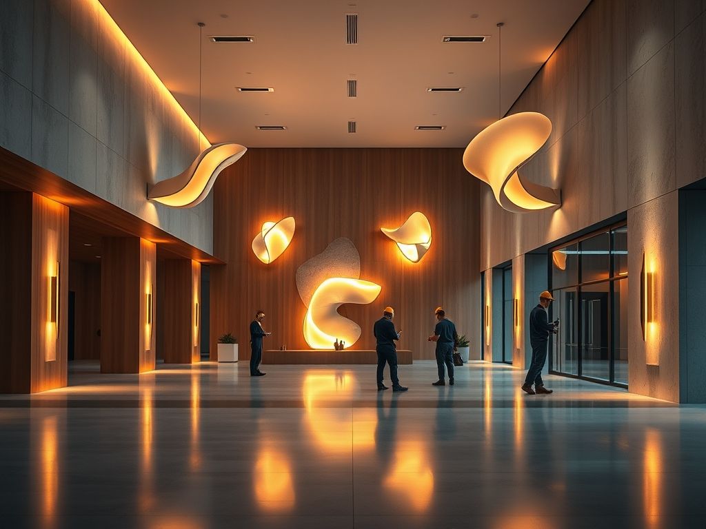 Como instalar luminárias esculturais sem danificar o ambiente