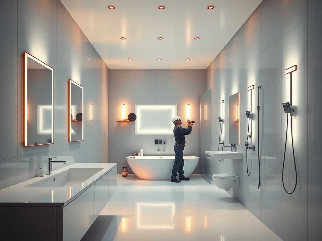Como instalar luminárias LED de parede em banheiros