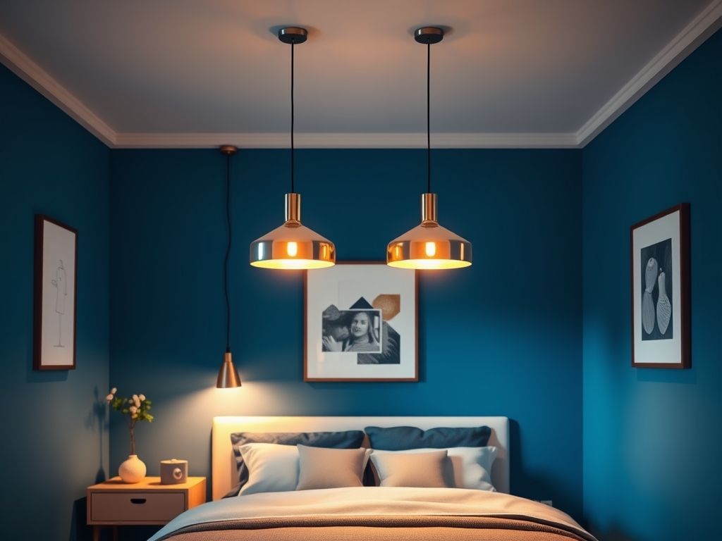 Como instalar luminárias pendentes em quartos pequenos