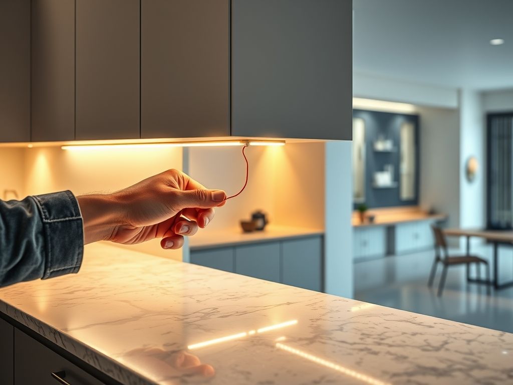 Como instalar perfil de LED em móveis de cozinha