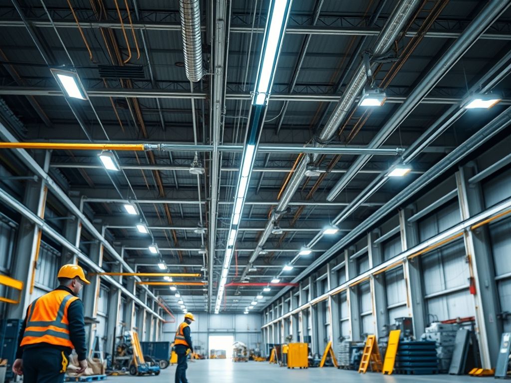 Como instalar perfil LED em ambientes industriais