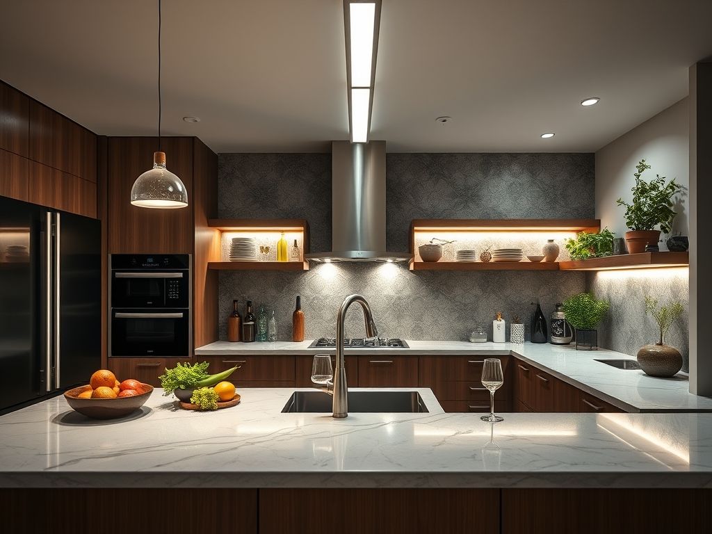 Como instalar perfil LED em cozinhas gourmet