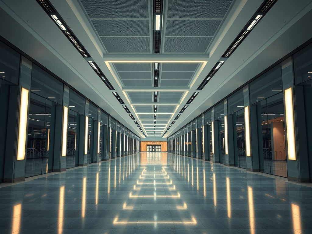 Como instalar perfil LED em halls corporativos
