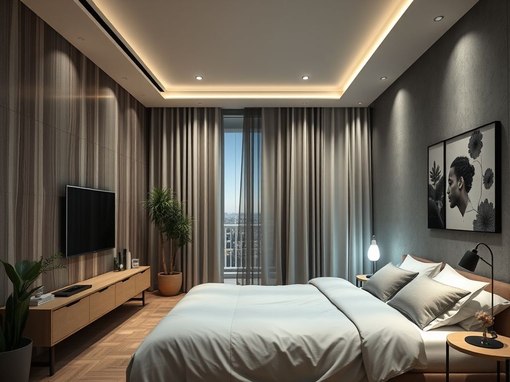Como instalar perfil LED em quartos modernos