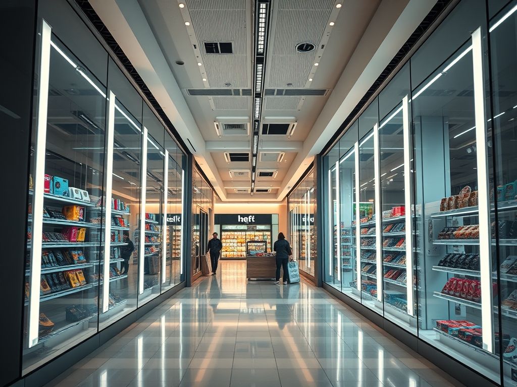 Como instalar perfil LED em vitrines de shopping