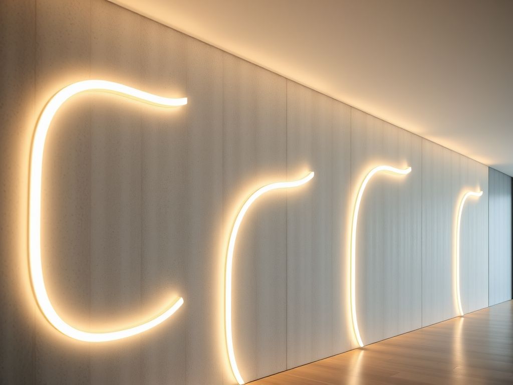 Como instalar perfis de LED curvos em paredes