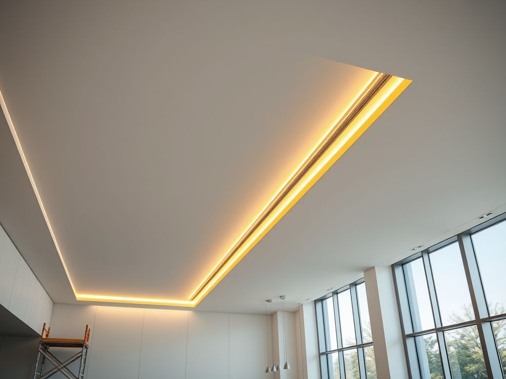 Como instalar perfis de LED em tetos de gesso