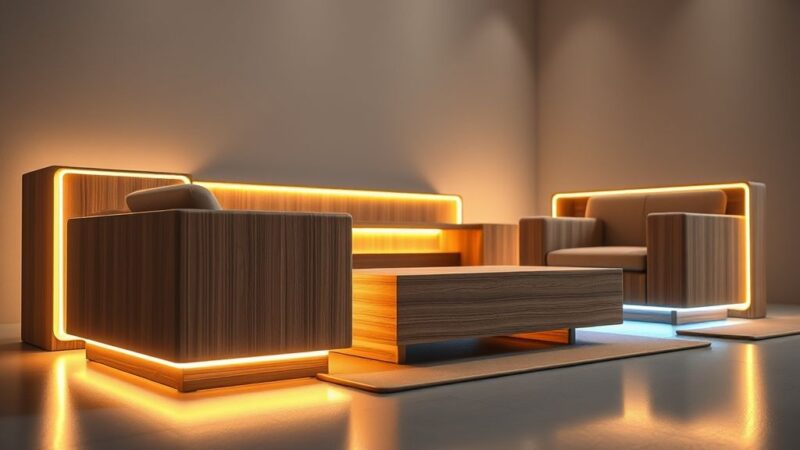Como as fitas de LED podem ser usadas para criar efeitos de luz em móveis planejados