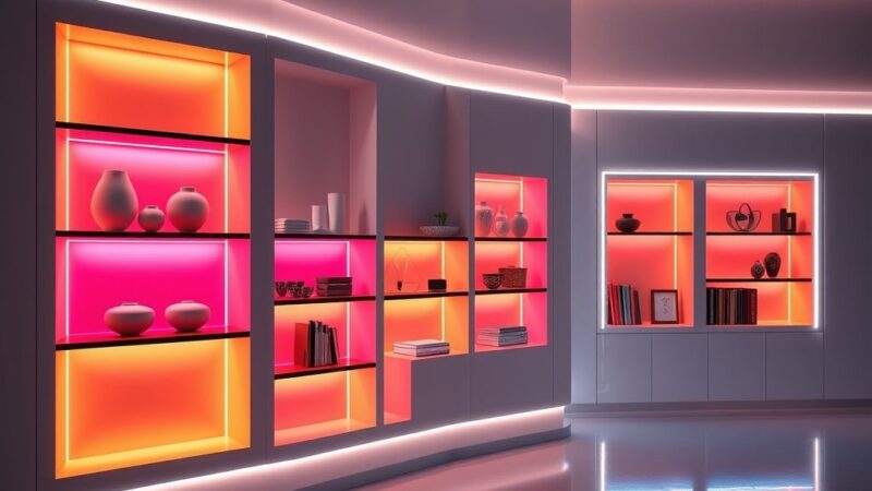 Fitas de LED para prateleiras e nichos: passo a passo
