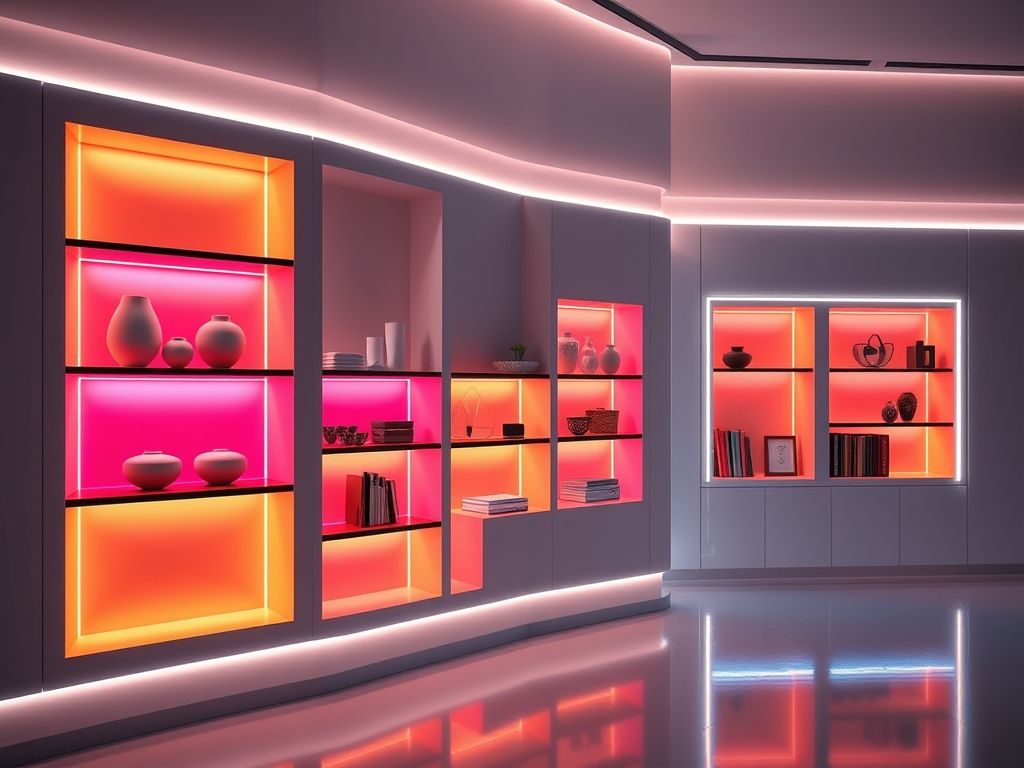 Como usar fita LED em prateleiras e nichos