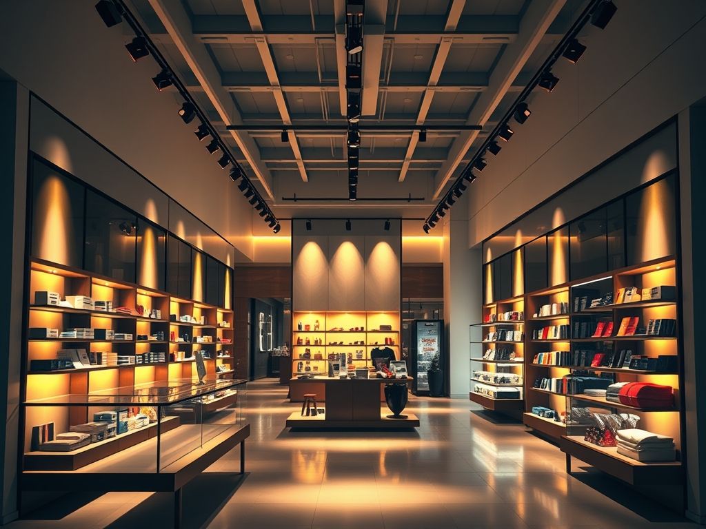 Como usar luminárias de destaque em ambientes comerciais