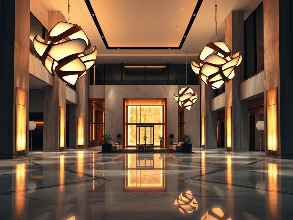 Como usar luminárias esculturais em halls de entrada