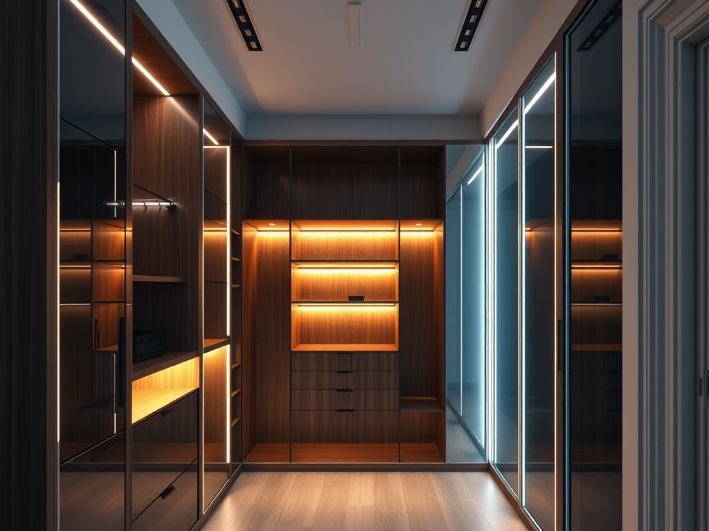 Como usar perfis de LED em closets e armários