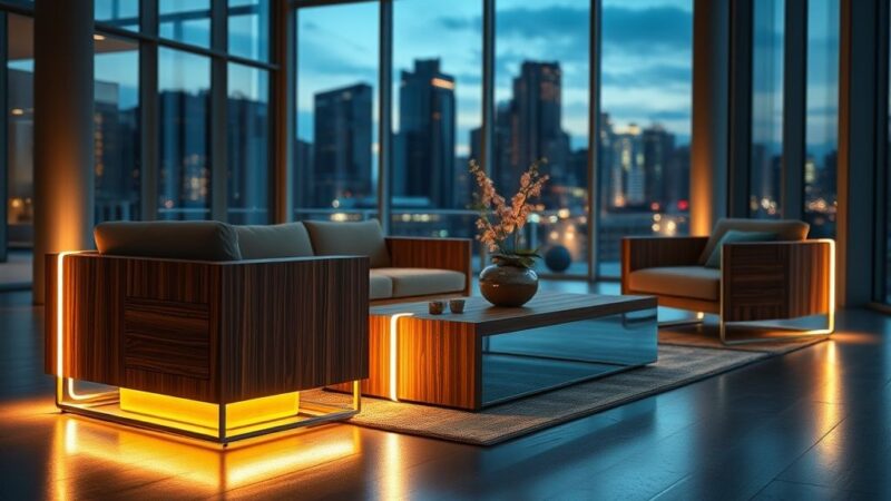 Fitas de LED para criar efeitos de luz em móveis planejados