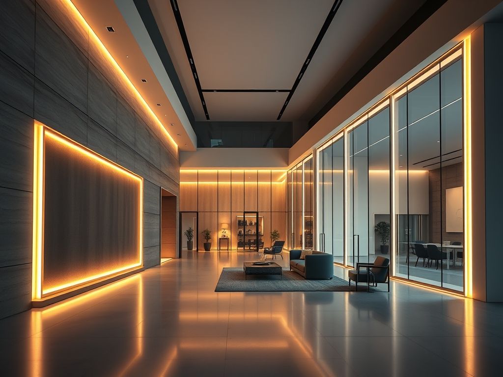 Como usar perfis de LED inovadores em salas modernas