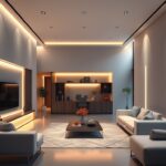 Como usar perfis de LED minimalistas em salas modernas