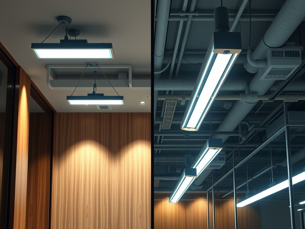 Diferença entre lâmpada de LED e fluorescente