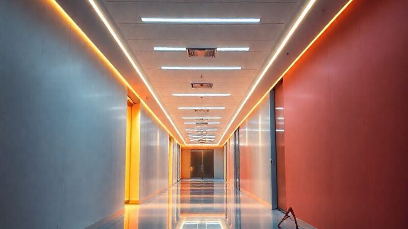 Perfil de LED para corredores: iluminação funcional e discreta