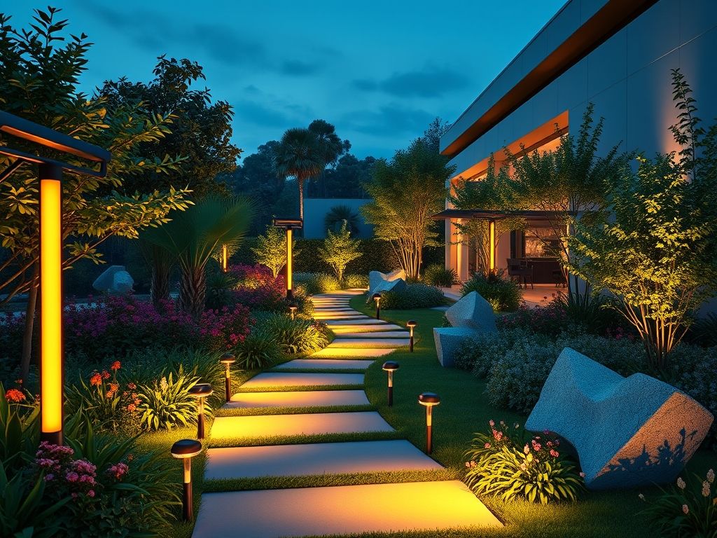 Iluminação de jardim: ideias criativas e práticas