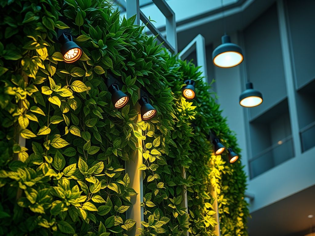 Iluminação de jardim vertical: ideias e dicas