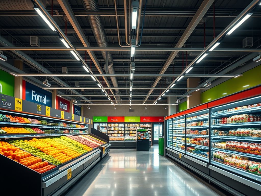 Iluminação de supermercado: dicas de eficiência e economia